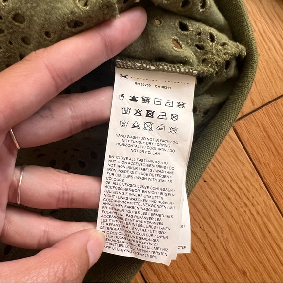 Fenty PUMA by Rihanna Olive Green Zip Up Embroidered Edge Jacket Size Small $240 - Picture 10 of 10